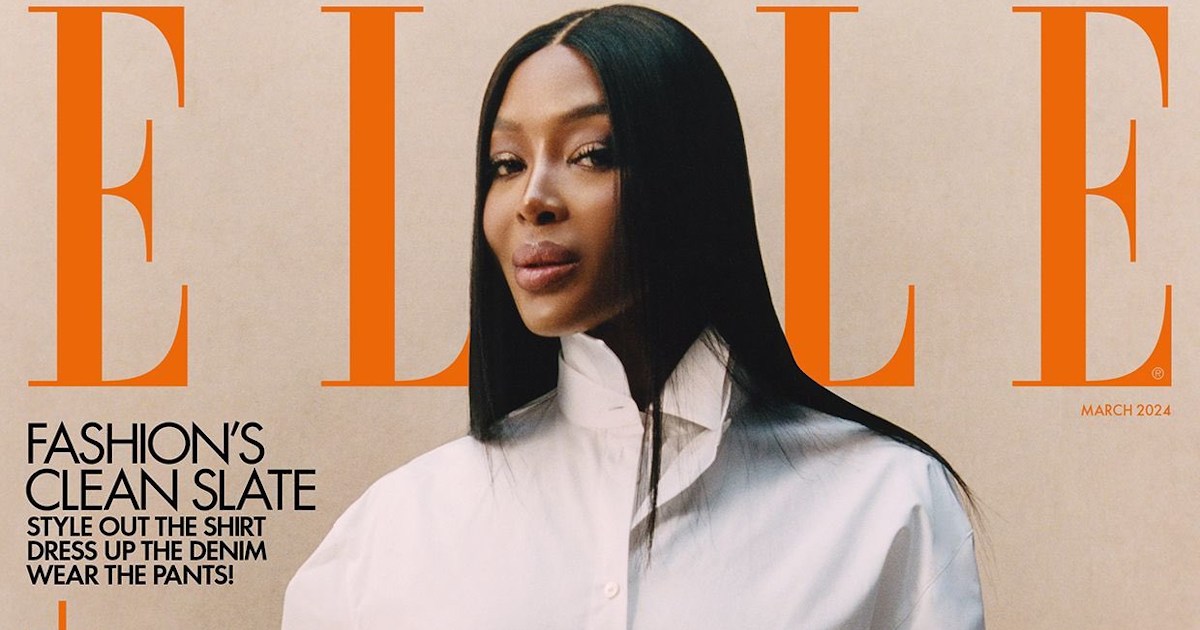 Naomi Campbell UK ELLE March 2024