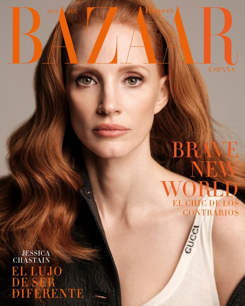 Harper's Bazaar España March 2024 : Jessica Chastain by JuanKr 