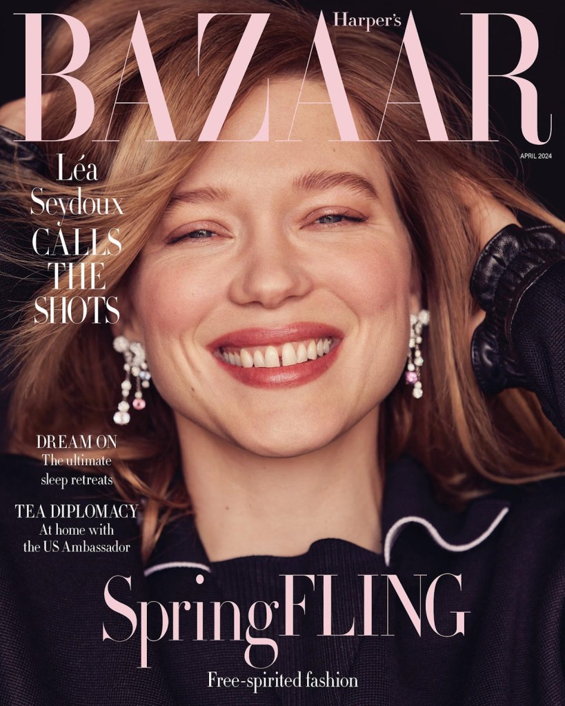 UK Harper's Bazaar April 2024: Leah Seydoux by Alexi Lubomirski
