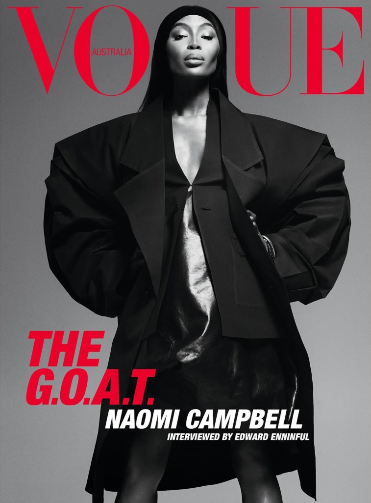 Vogue Australia March 2024 : Naomi Campbell by Casper Kofi 