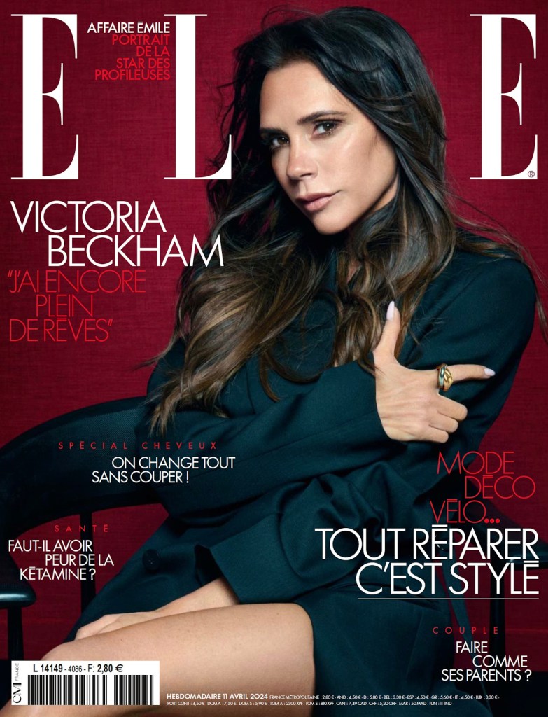 Elle France April 11, 2024 : Victoria Beckham by Sofia Sanchez & Mauro Mongiello 