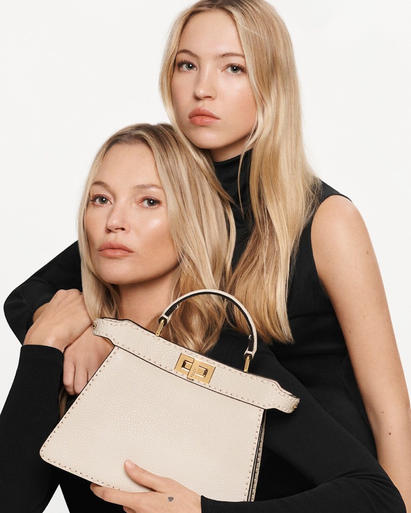 Fendi ‘Peekaboo’ Handbags 2024 : Kate Moss & Lila Moss by Craig McDean