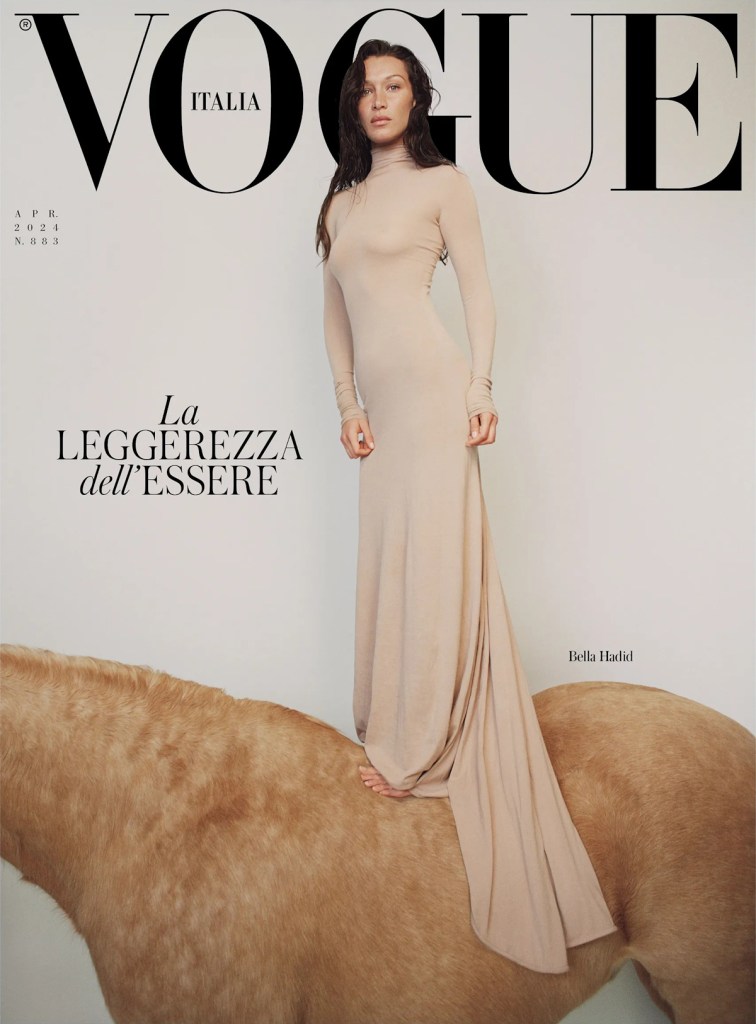 Vogue Italia April 2024: Bella Hadid by Zoë Ghertner