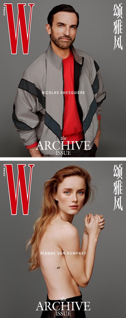 W Magazine China Volume #7 2024 : Nicolas Ghesquière & Rianne van Rompaey by Alasdair McLellan