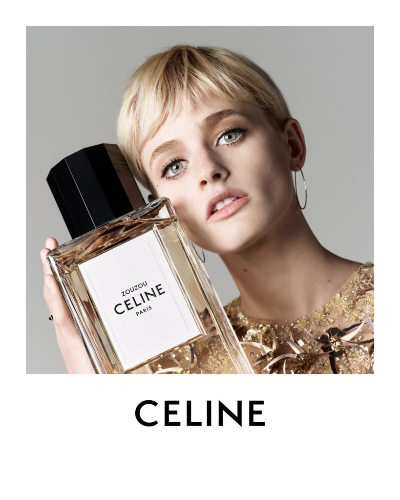 Celine 'Zouzou' Fragrance 2024 : Esther-Rose McGreggor by Hedi Slimane 