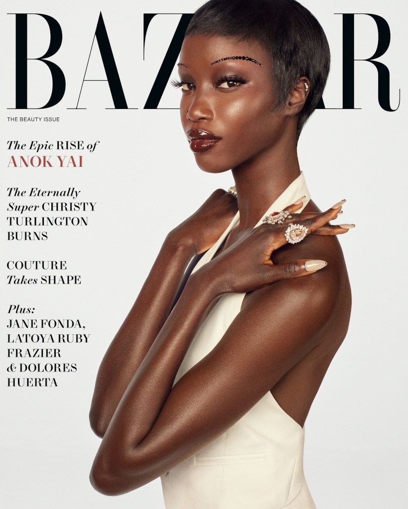 US Harper's Bazaar May 2024 : Anok Yai & Christy Turlington Burns by Ethan James Green 