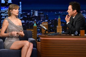 Taylor Swift Sparkles in Mini Dress For Jimmy Fallon