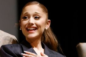 Ariana Grande Becomes Naomi Campbell in Givenchy Suit & Bra