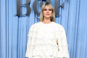 Heidi Klum Proves Sheer Tights Can Handle the Tiniest Miniskirts