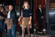 Taylor Swift’s Tiny Miniskirt Look for Chiefs’ Game Had a Festive Twist