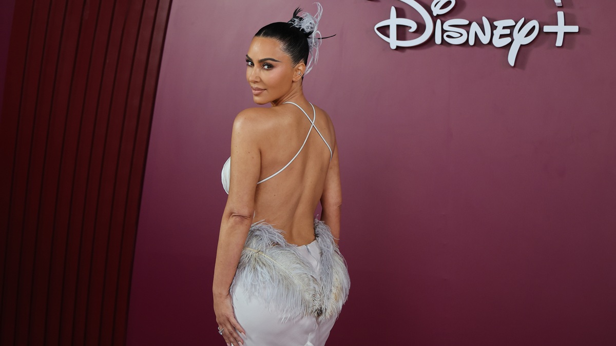 Kim Kardashian Dons Black Lacy Lingerie for SKIMS - theFashionSpot