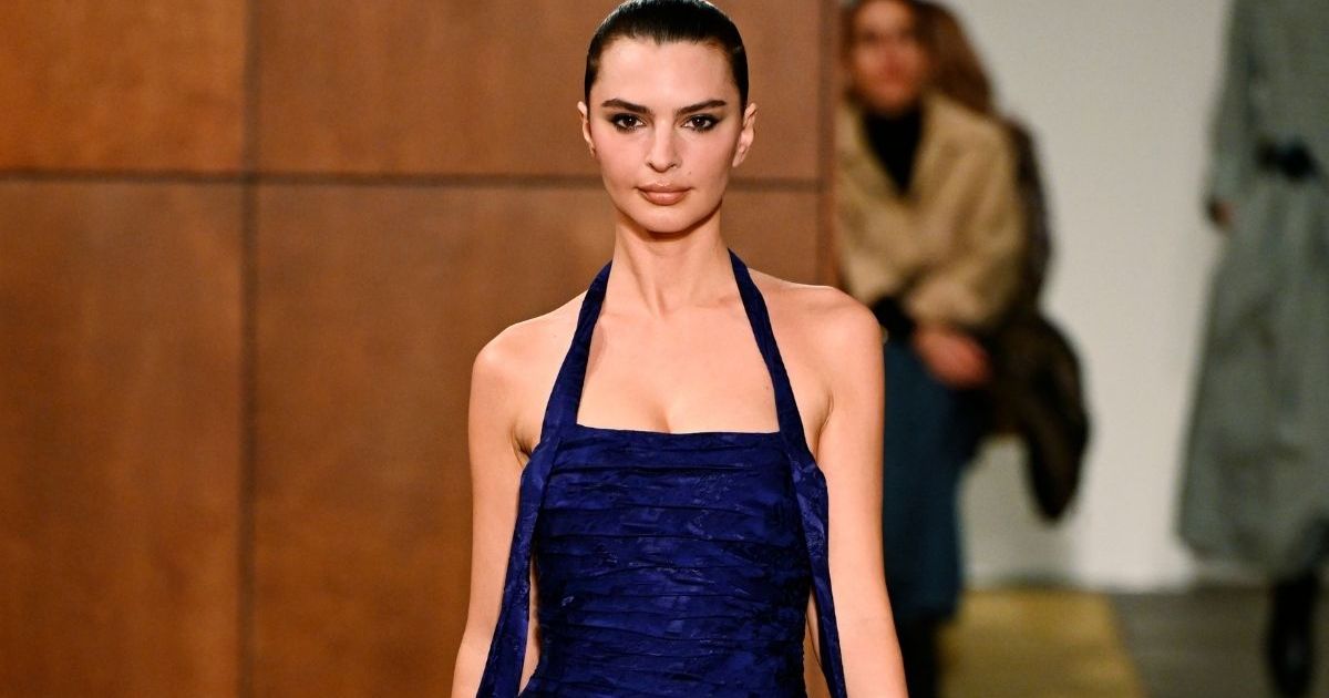 sachin and babi light blue dress Emily Ratajkowski Revived the Y2K Backless Midi Dress Look main image 1