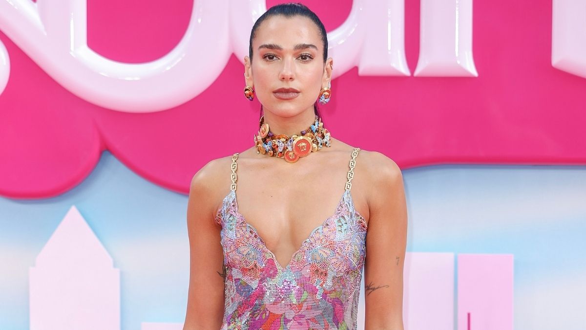 dua lipa green mini dress Dua Lipa Wears Neon Green Coperni Minidress at Cannes Lions