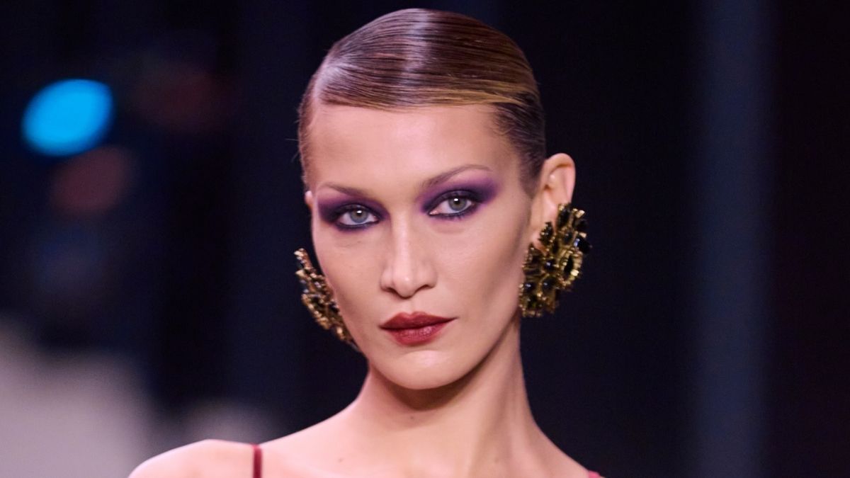 Bella Hadid Wows in Daring Micro Shorts for Prada Beauty - theFashionSpot