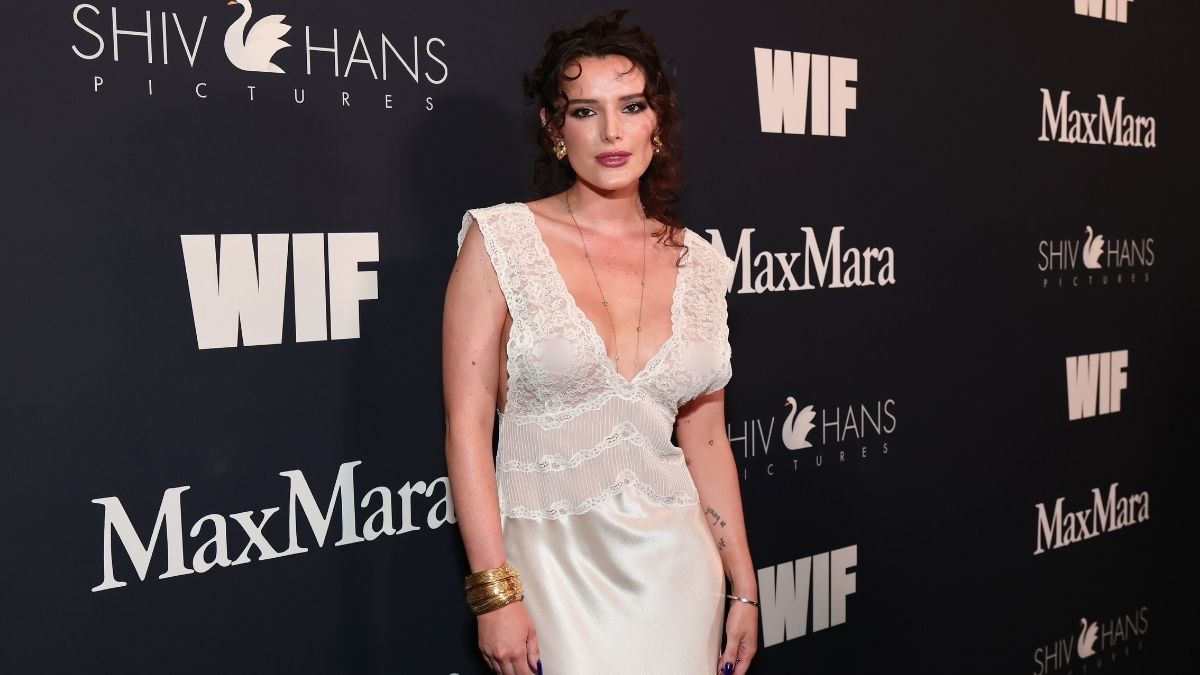 Bella Thorne's Lacy Saint Laurent Dress Is Completely See-Through -  theFashionSpot