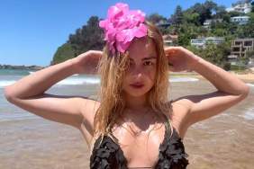 Addison Rae Flaunts Her Flexibility on the Beach in Skimpy String Bikini