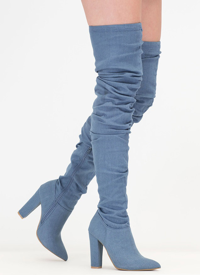 Thigh-High Slouchy Boots