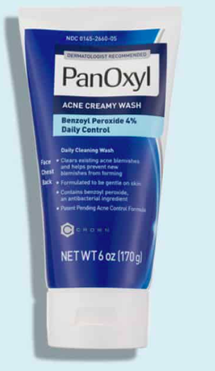 PanOxyl Creamy Wash Benzoyl Peroxide 4% Daily Control