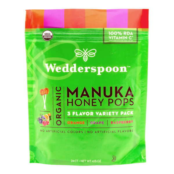 Wedderspoon Organic Manuka Honey Pops