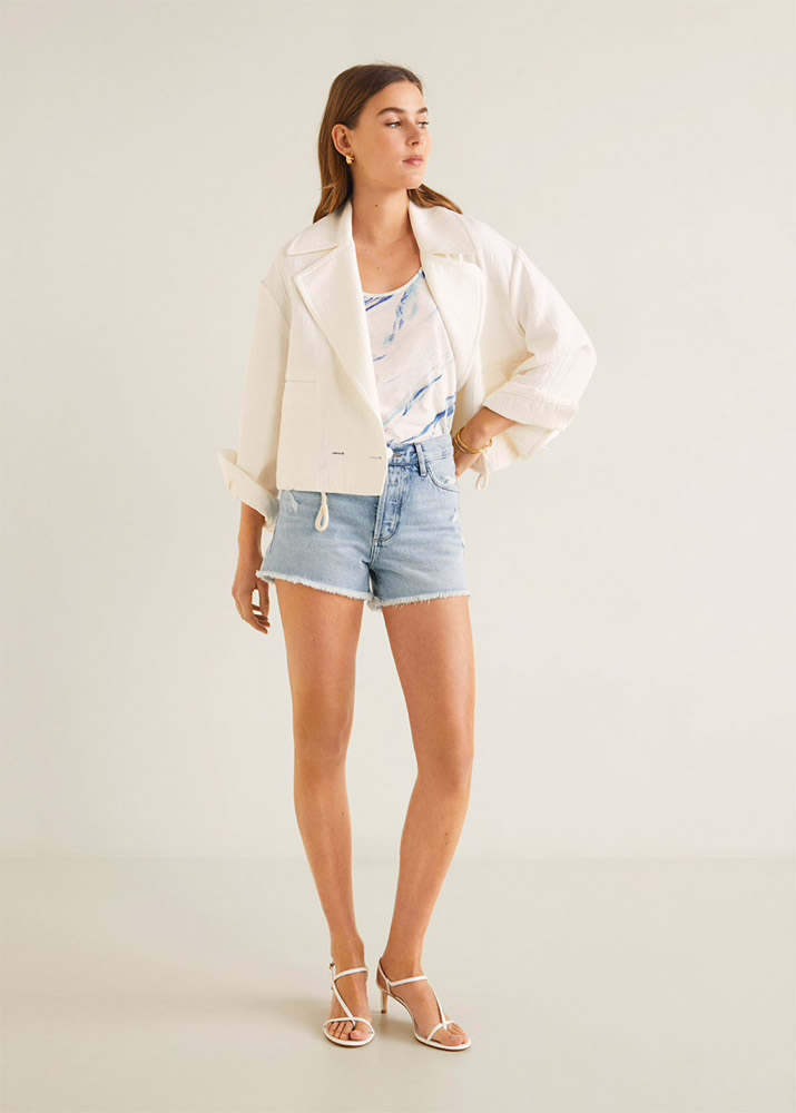 Different ways to wear the classic denim shorts  #9