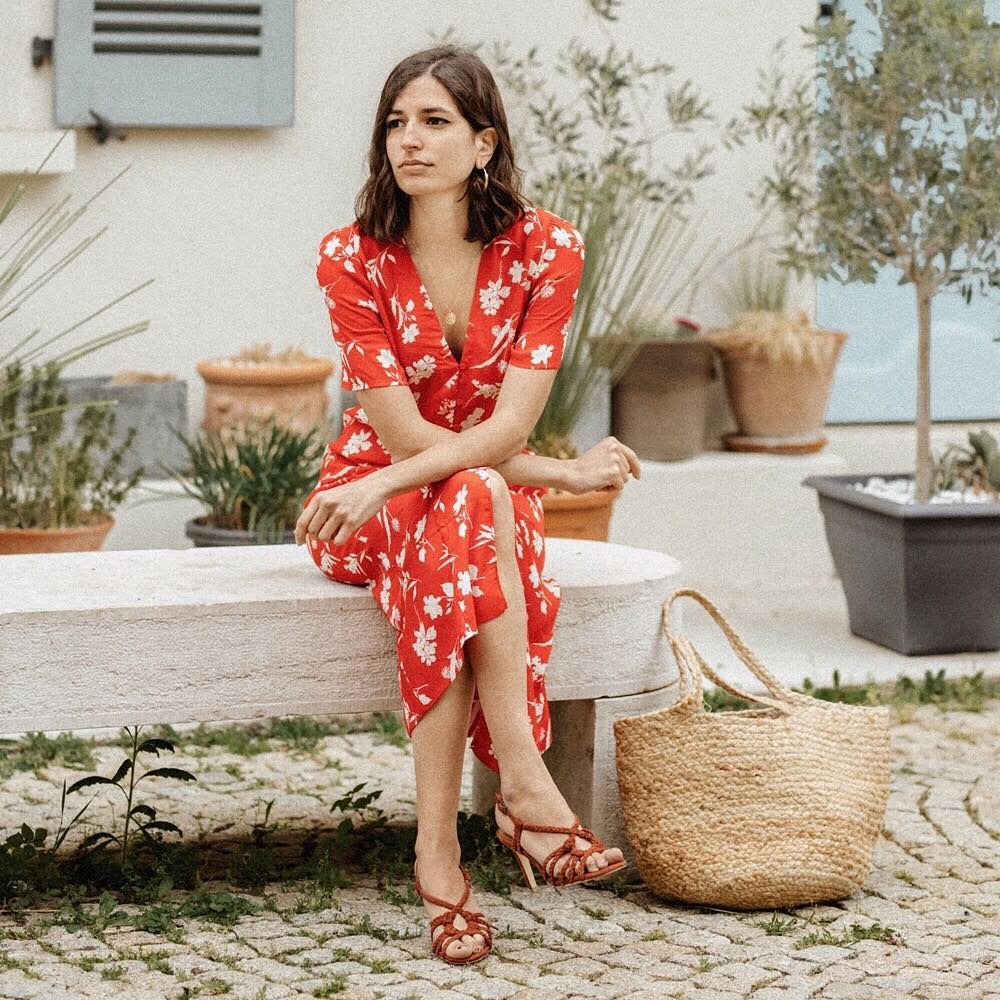 A Red Floral Dress Is a Summer Necessity