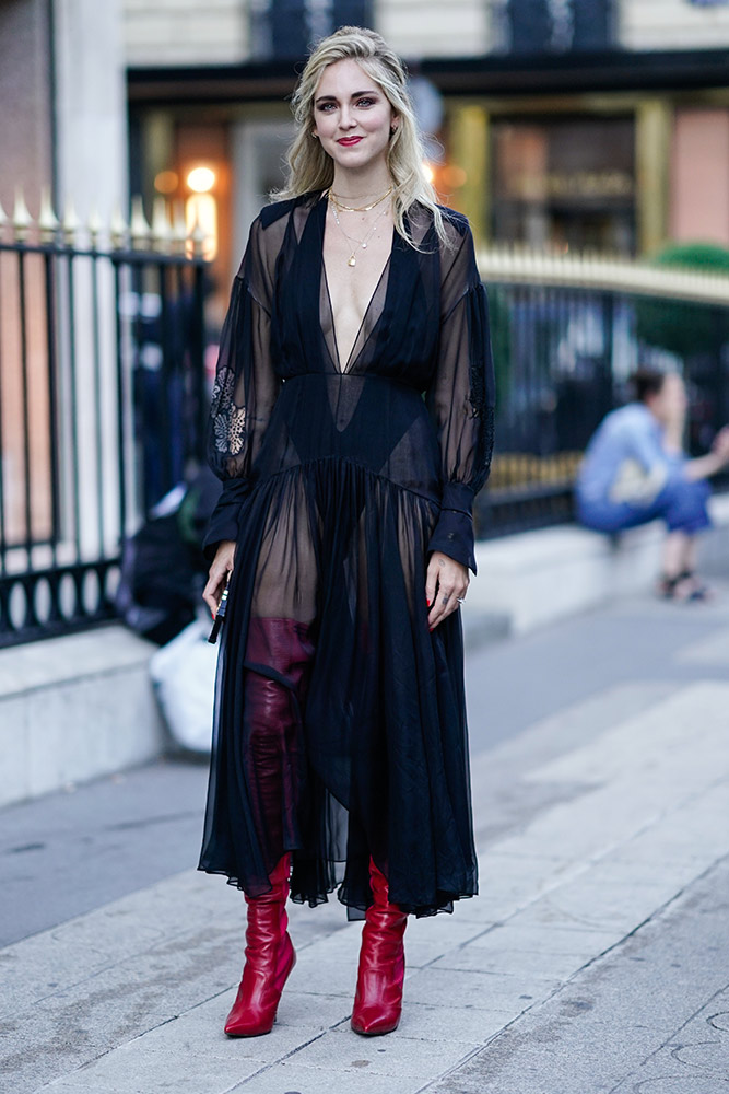 Chiara Ferragni at Fendi Fall 2017 Haute Couture