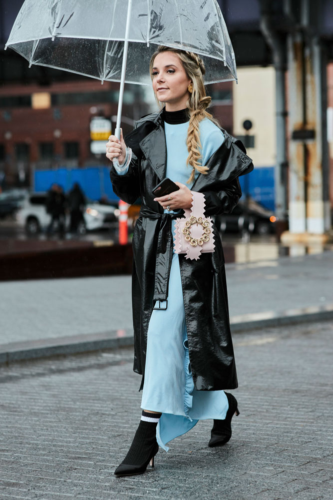 Fashion Editors Sport Their Best Rainy Day Outfits at NYFW - theFashionSpot