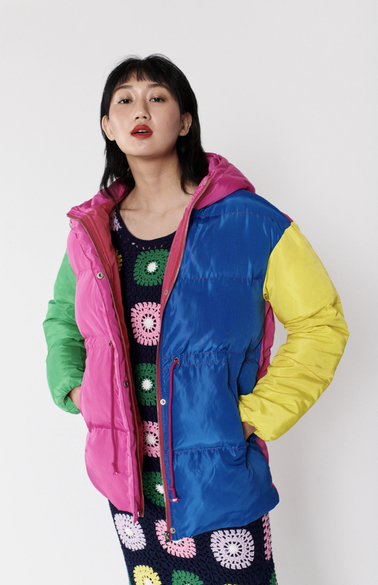 Olivia Rubin Misha Colourblock Puffer Jacket