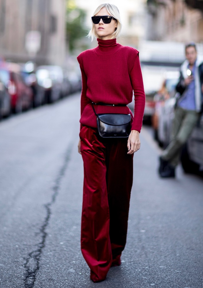 How to Wear the Red-on-Red Trend Like a Fashion Girl - theFashionSpot