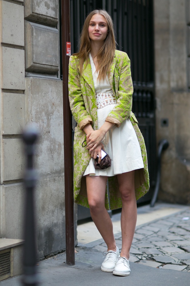 Street Style Stars Show How to Wear a Shirt Dress - theFashionSpot