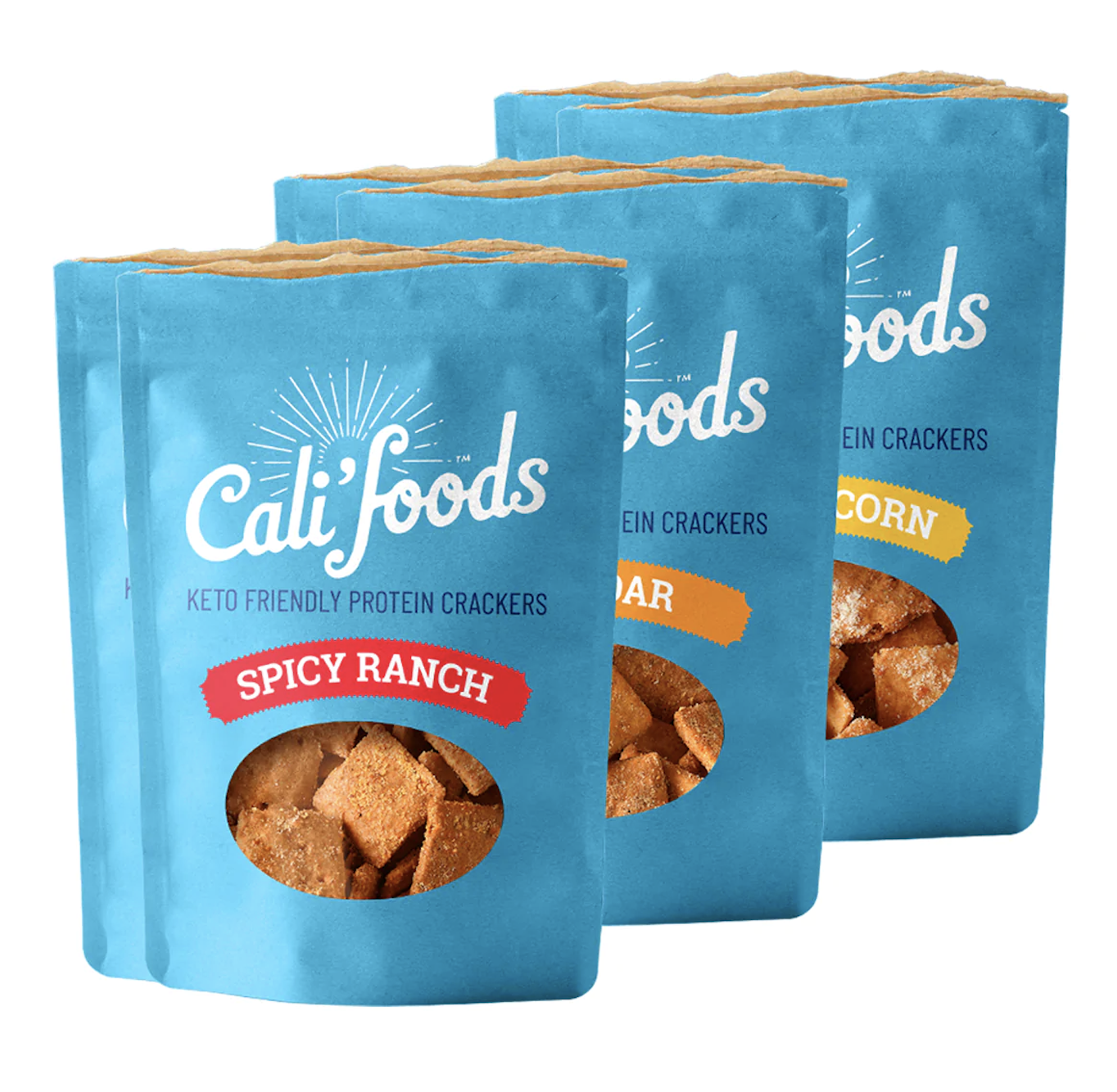 Cali'flour Foods Keto Friendly Protein Crackers