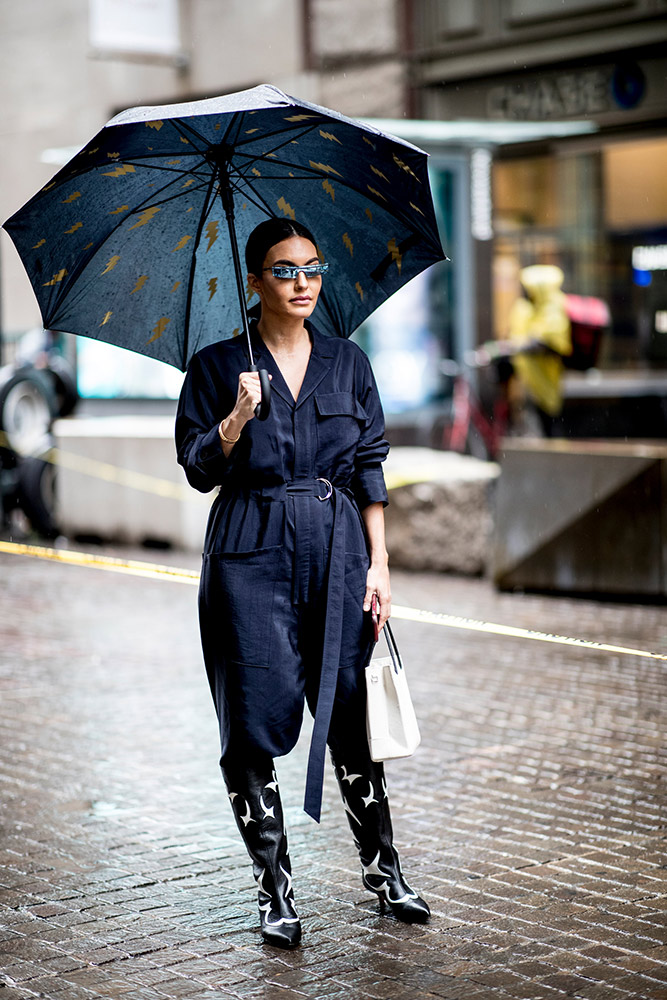 Street Style Snaps that Will Have You Wishing for a Rainy Day #15