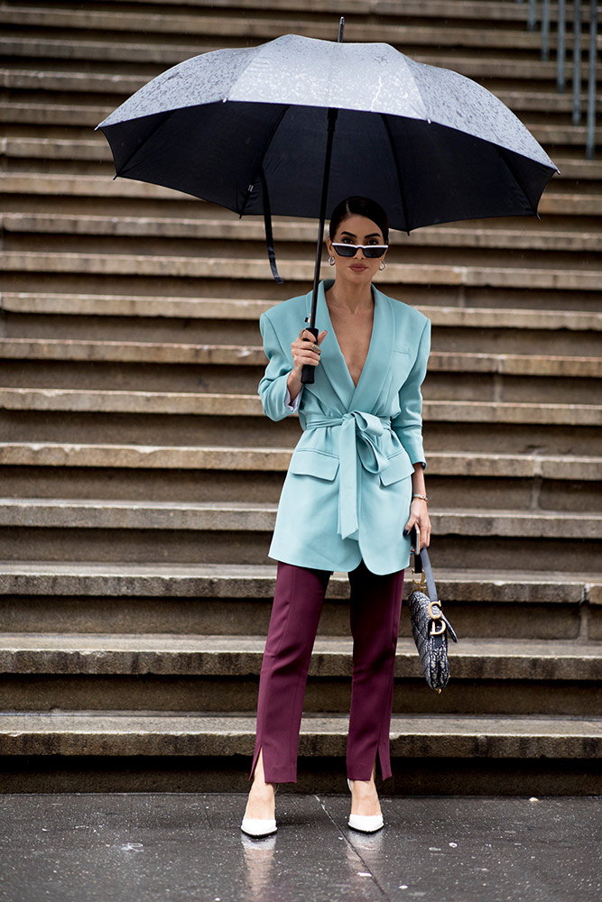 Street Style Snaps that Will Have You Wishing for a Rainy Day #17