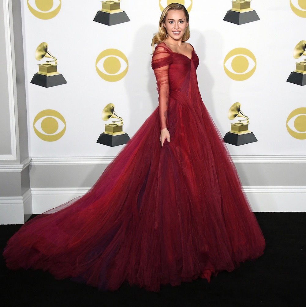 Miley Cyrus at the 2018 Grammy Awards