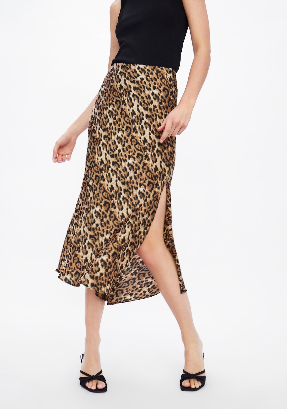 A Leopard Print Midi Skirt